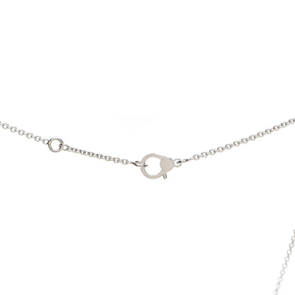 Hermes 18K White Gold Diamond Finesse Pendant Necklace 4 of 5