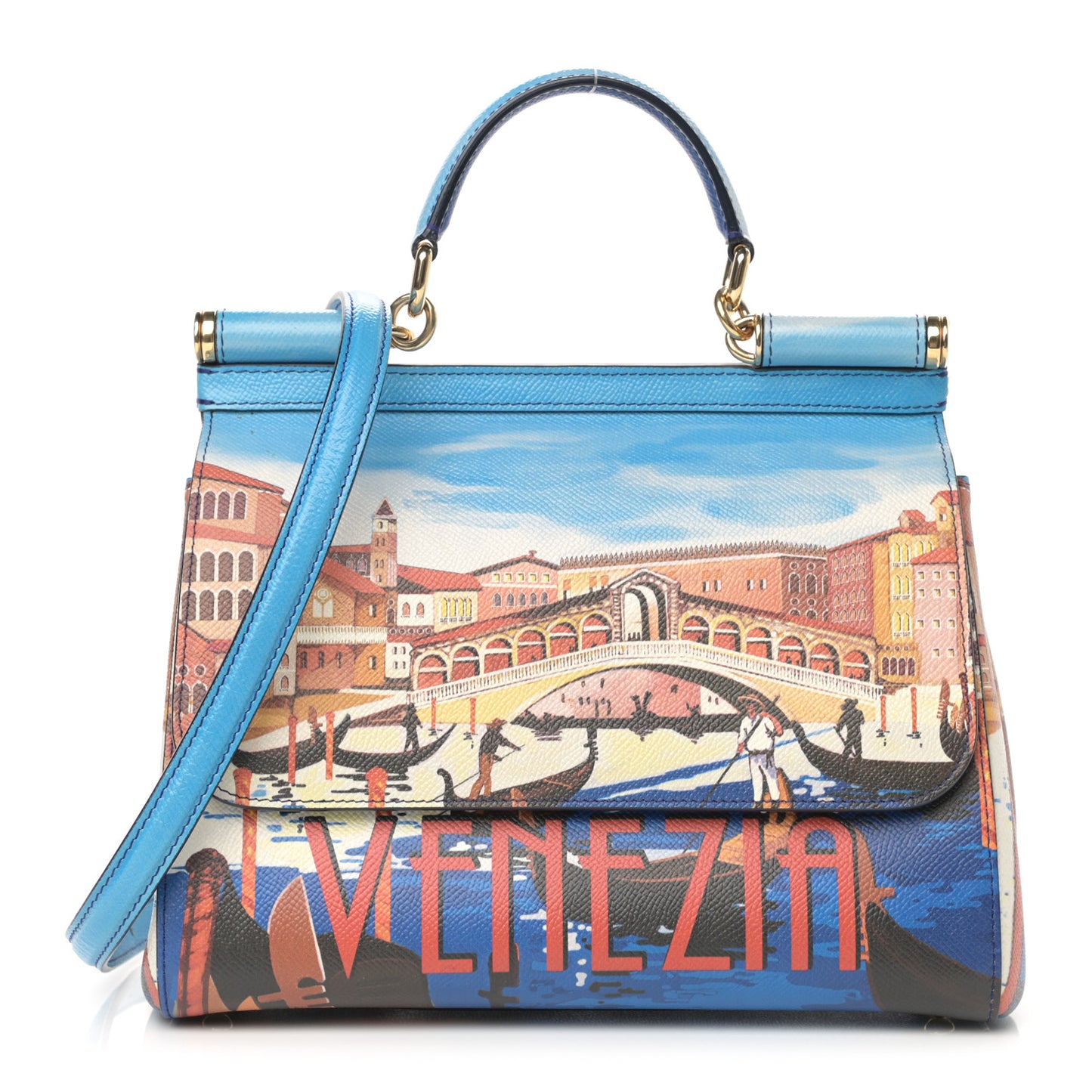 Dauphine Venezia Printed Medium Miss Sicily Satchel Multicolor