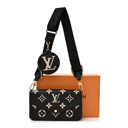 Louis Vuitton Empreinte Monogram Giant Felicie Pochette Black Beige 10 of 10