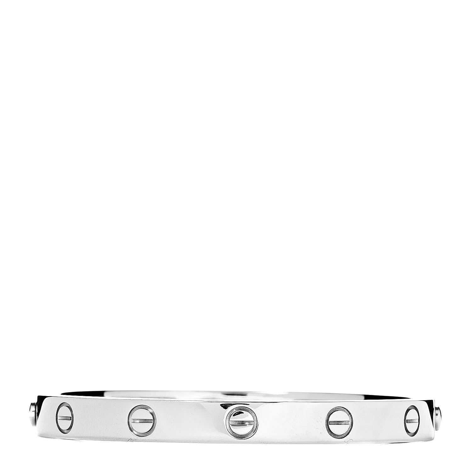 Cartier 18K White Gold LOVE Bracelet 17 1 of 6