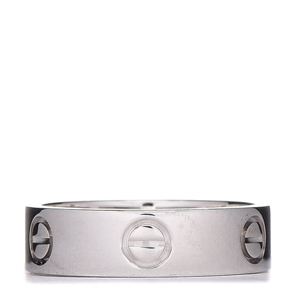 Cartier 18K White Gold 5.5mm LOVE Ring 56 7.5 3 of 5