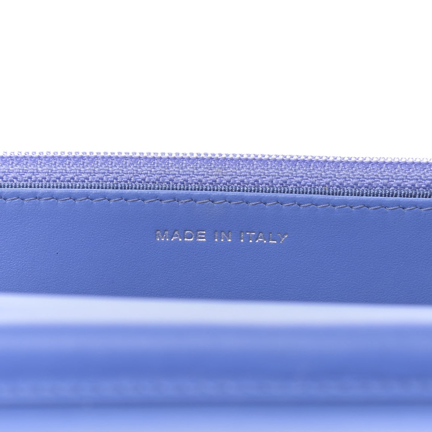 Patent Quilted Wallet On Chain WOC Light Purple