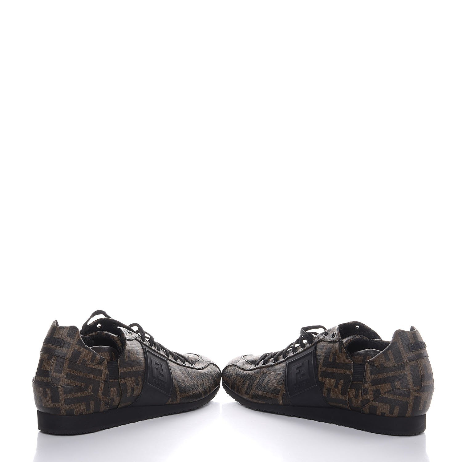 Fendi Coated Canvas FF Mens Low Top Sneakers 8.5 Tobacco 9 of 10