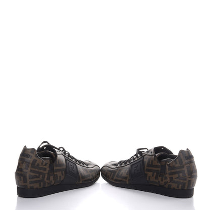 Fendi Coated Canvas FF Mens Low Top Sneakers 8.5 Tobacco 9 of 10