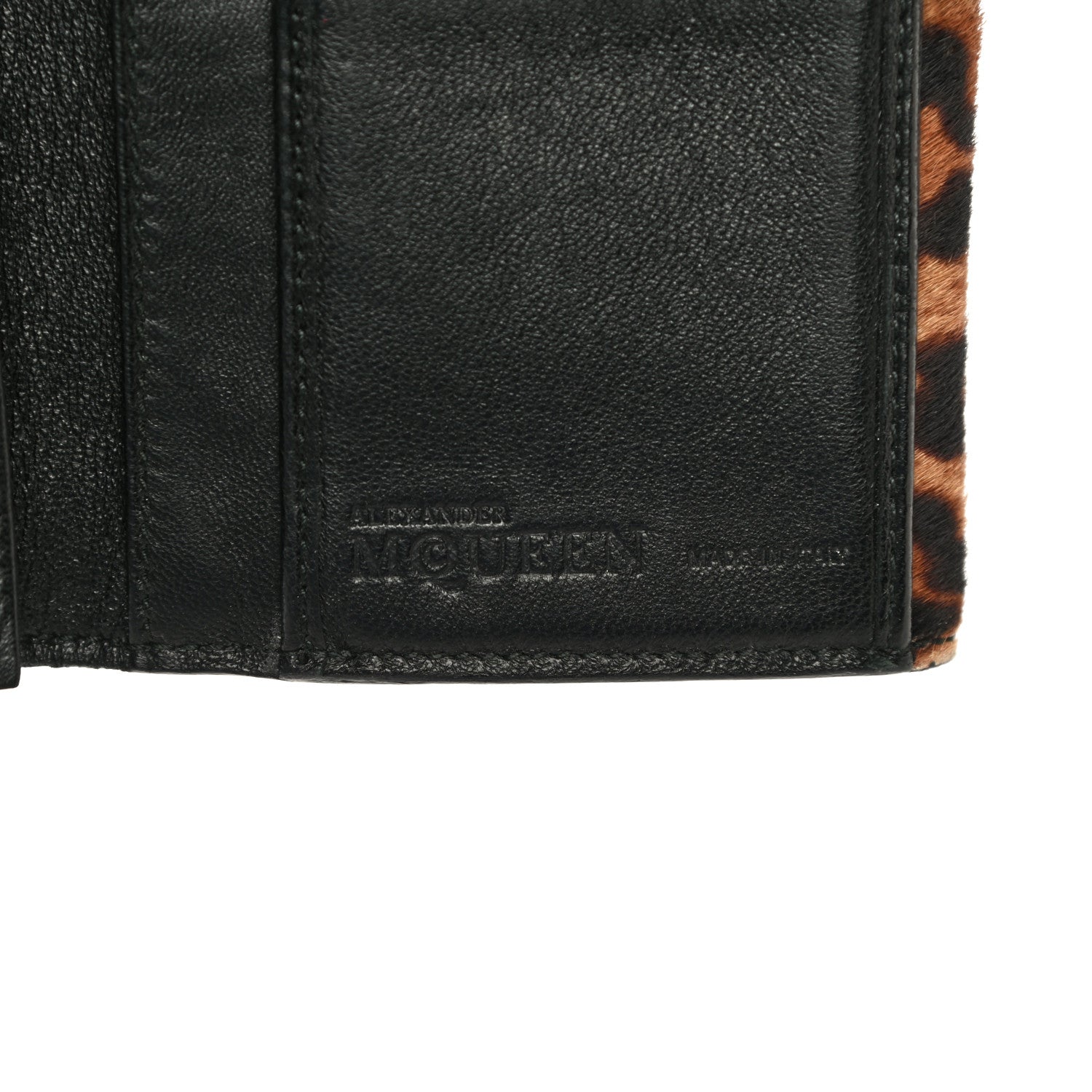 Alexander McQueen Calf Hair Leopard Print Skull Continental Wallet 11 of 20