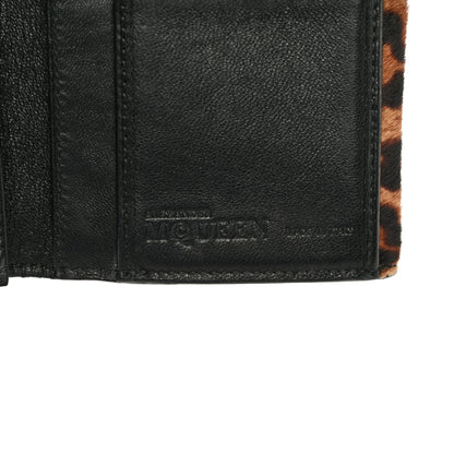 Alexander McQueen Calf Hair Leopard Print Skull Continental Wallet 11 of 20