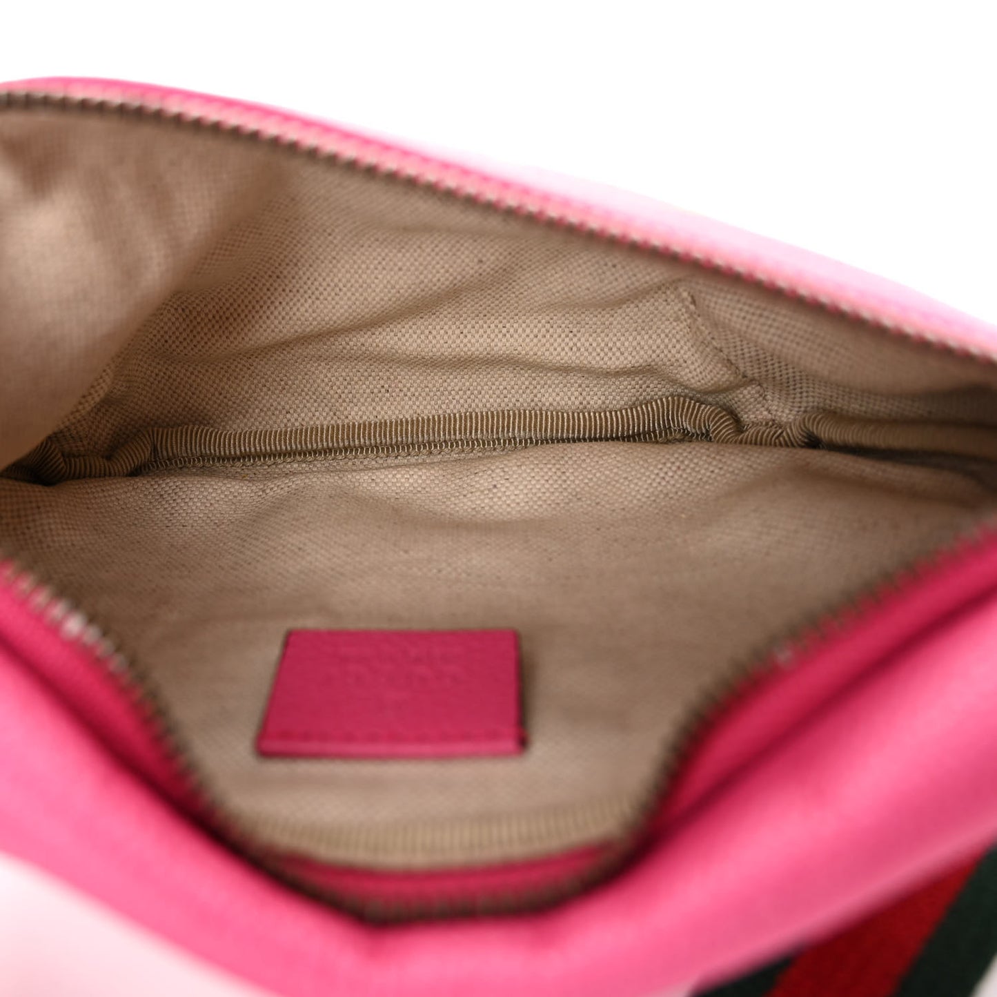 Grained Calfskin Small Logo Belt Bag Box Pink Green