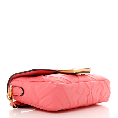 Fendi Nappa FF 1974 Embossed Mini Baguette Pink Dalia 4 of 11