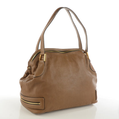 Chloe Calfskin Cary Zipped Shoulder Bag Taupe 3 of 8
