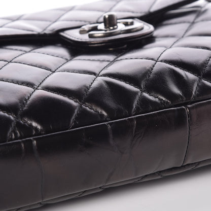 Chanel Glazed Calfskin Quilted Accordion Flap Black 10 of 11