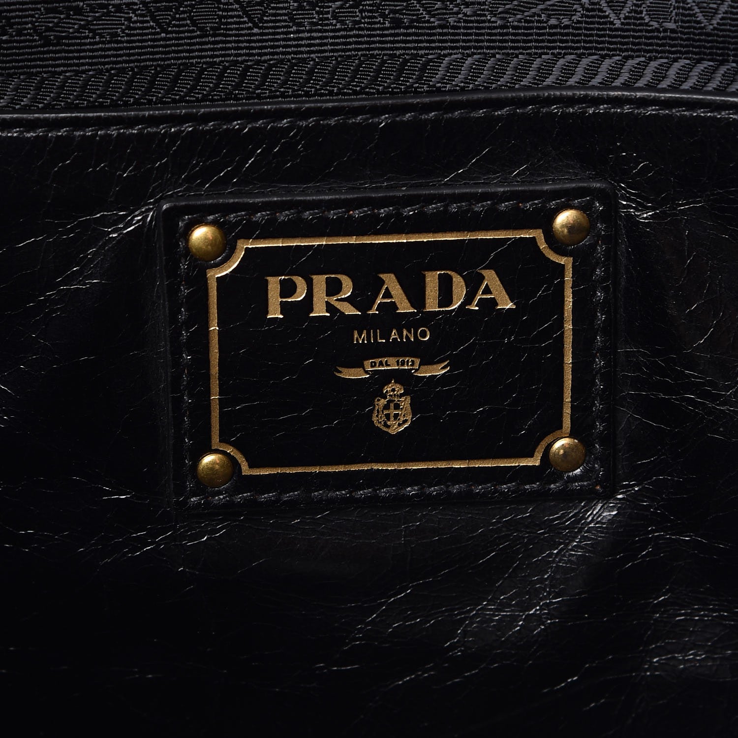 Prada Vitello Shine Tote Black 7 of 14