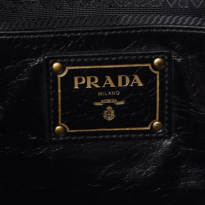Prada Vitello Shine Tote Black 7 of 14