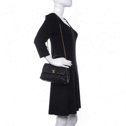 Chanel Caviar Lizard Quilted Mini Coco Handle Flap Black 2 of 11