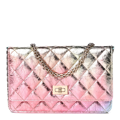 Chanel Metallic Goatskin Quilted 2.55 Reissue Wallet on Chain WOC Multicolor 1 of 6