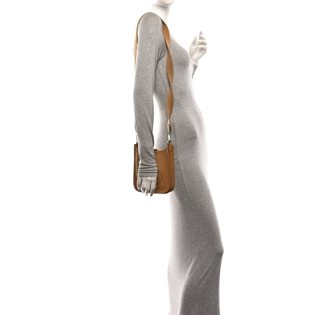 Hermes Taurillon Clemence Evelyne TPM Biscuit 2 of 11