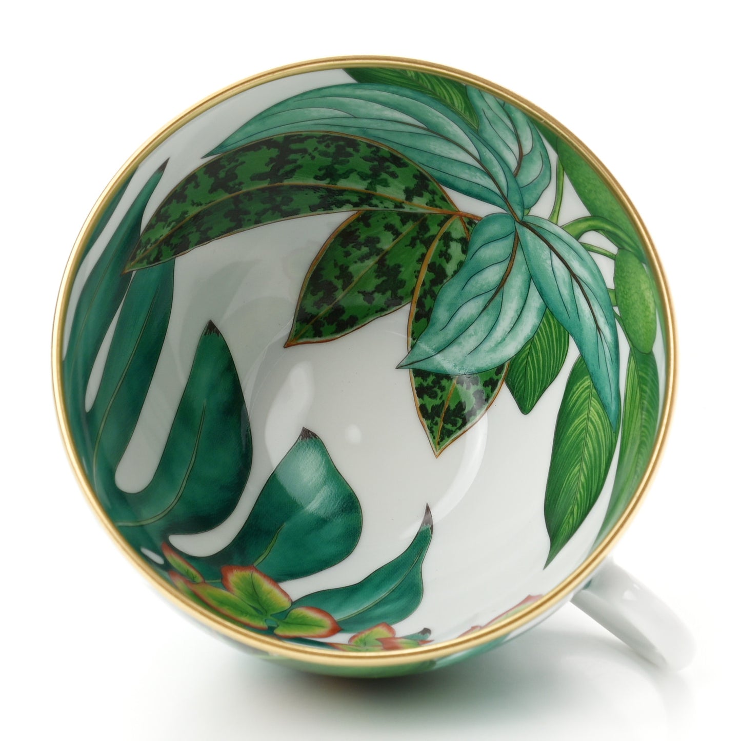 Porcelain Passifolia Tea Cup And Saucer Set Of 2