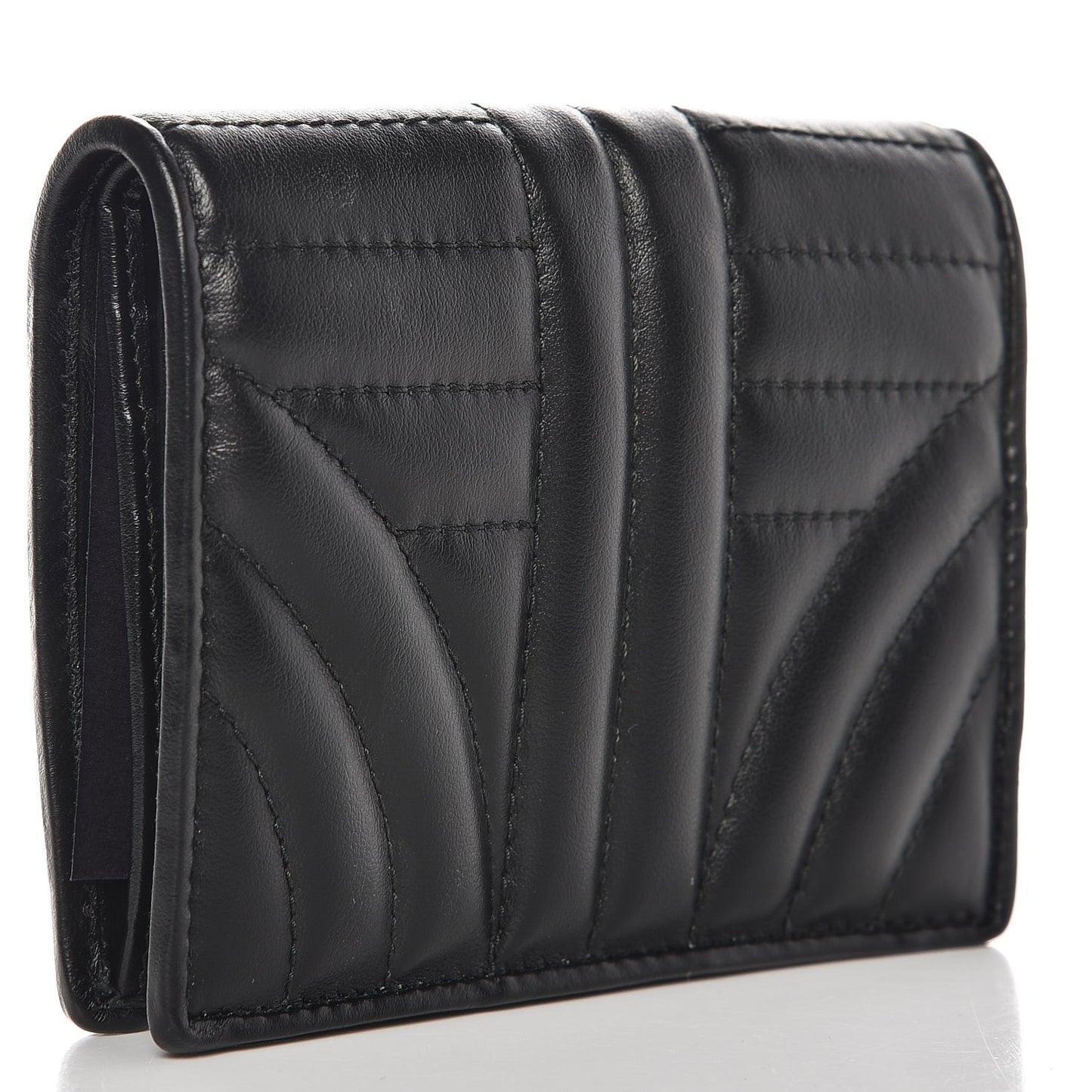 Soft Calfskin Impunture Diagramme Wallet Black