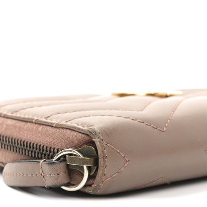 Gucci Calfskin Matelasse GG Marmont Zip Around Organizer Wallet Porcelain Rose 9 of 10
