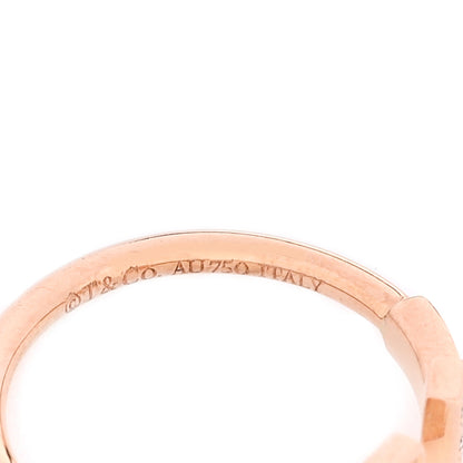 Tiffany 18K Rose Gold Diamond T Wire Ring 49 5 5 of 5