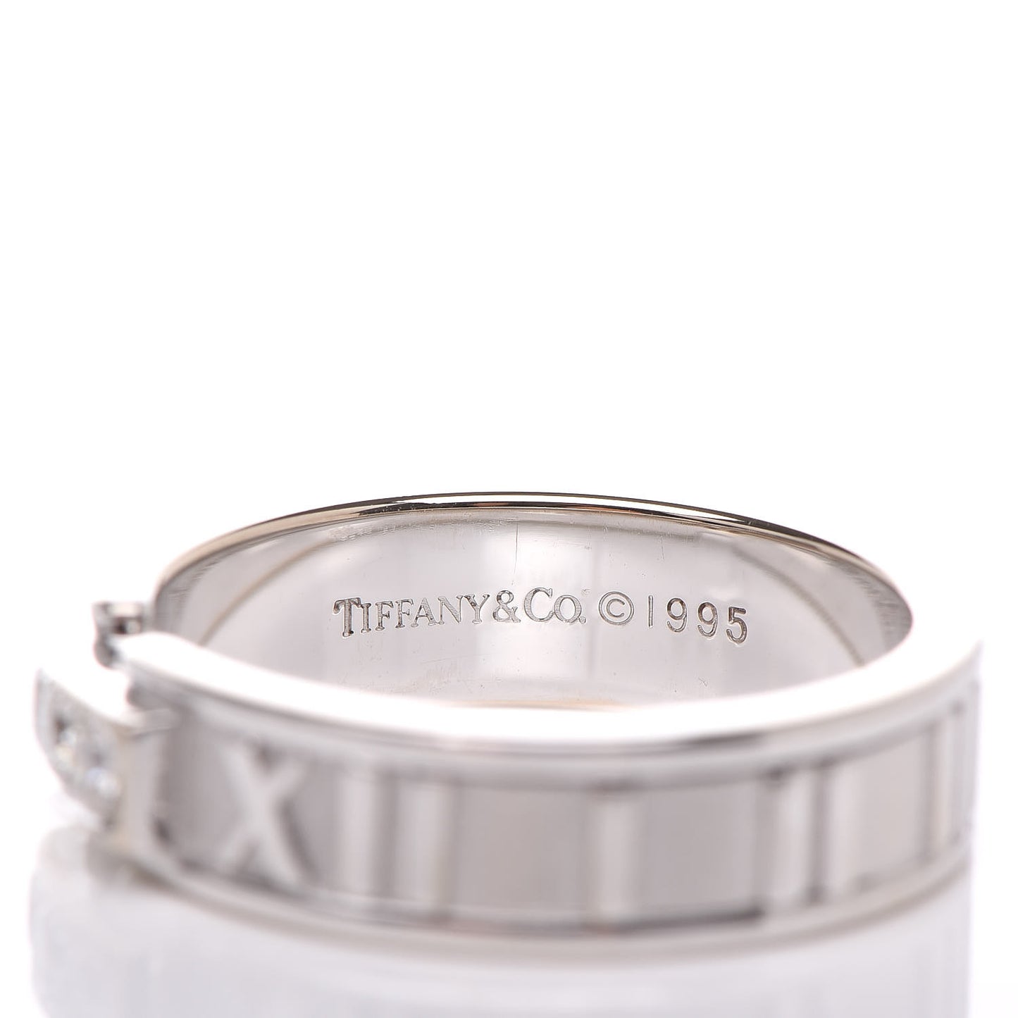 18K White Gold Diamond Atlas Ring 54 7