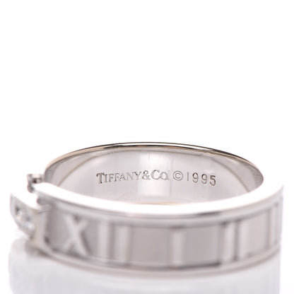 Tiffany 18K White Gold Diamond Atlas Ring 54 7 5 of 6