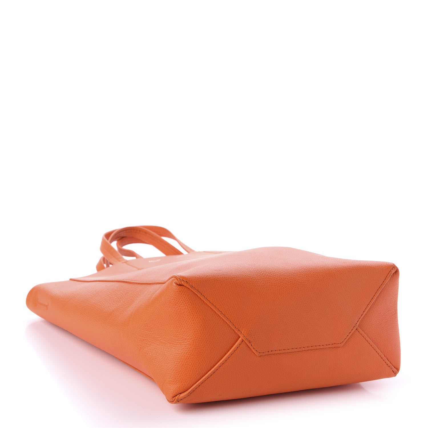 Celine Grained Calfskin Small Vertical Cabas Orange 5 of 10