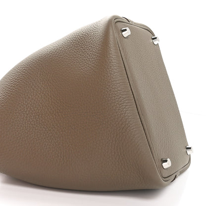 Hermes Taurillon Clemence Picotin Lock 18 PM Etoupe 9 of 11