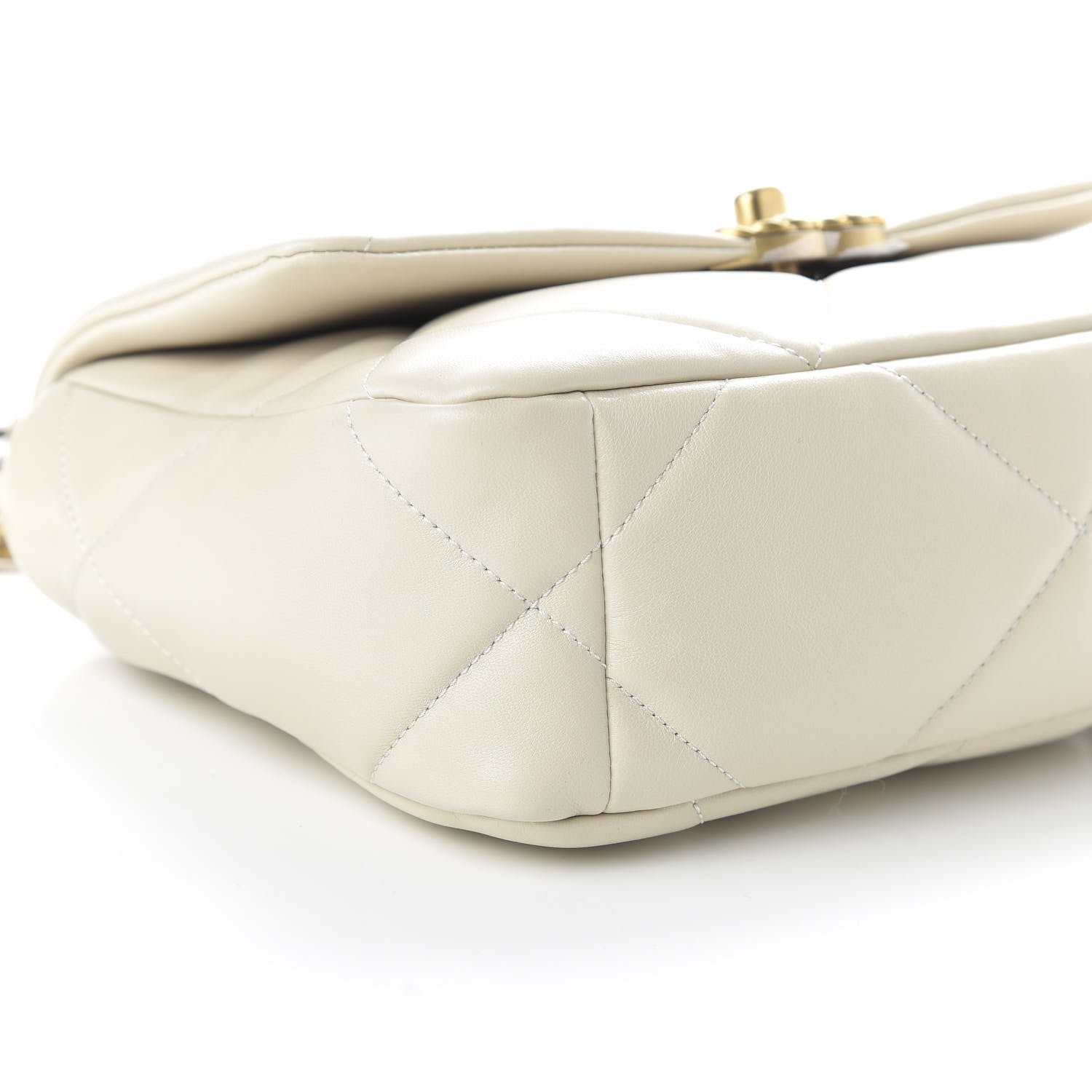 Chanel Lambskin Quilted Medium Chanel 19 Flap Light Beige 8 of 11