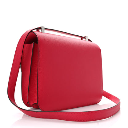 Hermes Epsom Shiny Alligator Lizard Constance 24 Rose Extreme Rose Poupre Etru Ombre 2 of 12