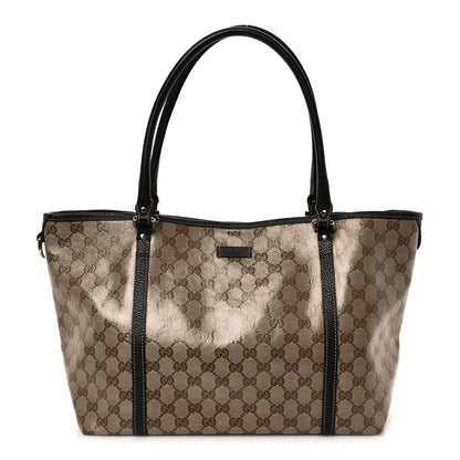 Gucci Crystal Monogram Medium Joy Tote Beige Ebony Testa Di Moro 1 of 11