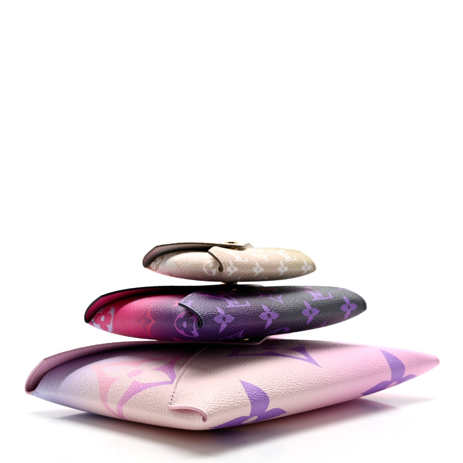 Louis Vuitton Monogram Giant Spring In The City Kirigami Pochette Set Sunrise Pastel Midnight Fuchsia Sunset Kaki 3 of 9