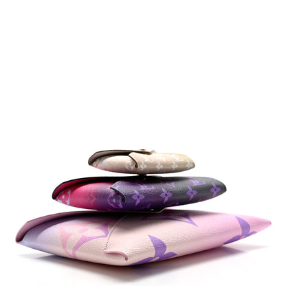 Louis Vuitton Monogram Giant Spring In The City Kirigami Pochette Set Sunrise Pastel Midnight Fuchsia Sunset Kaki 3 of 9