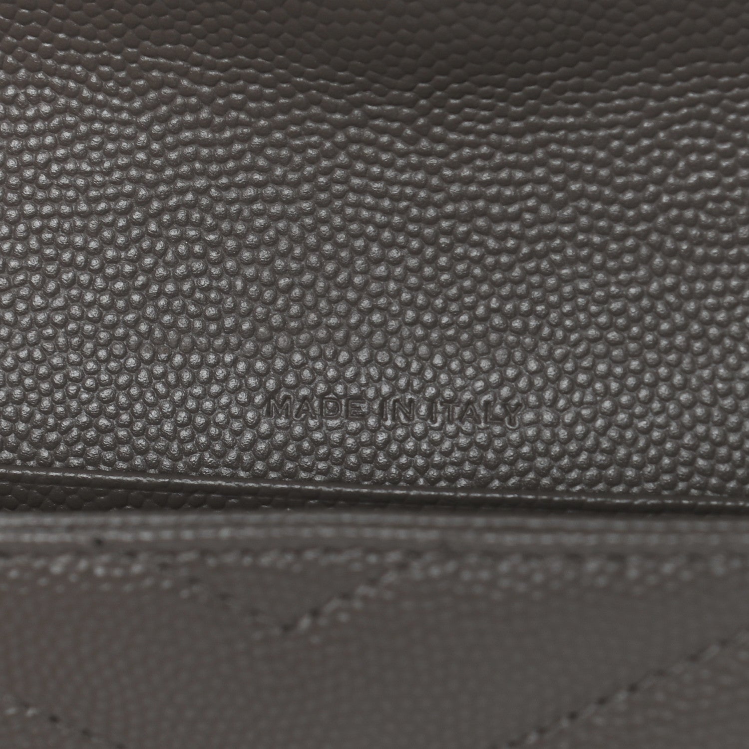 Saint Laurent Grain De Poudre Matelasse Chevron Small Monogram Envelope Wallet Fog 7 of 8