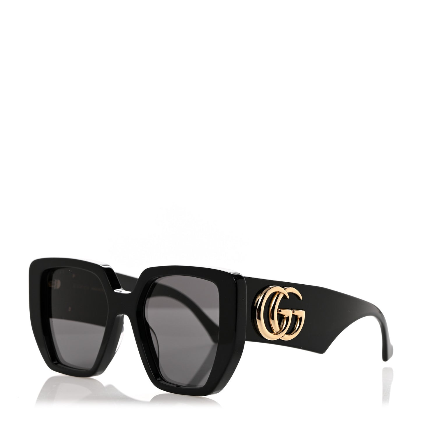 Acetate Square Frame Sunglasses GG0956S Black