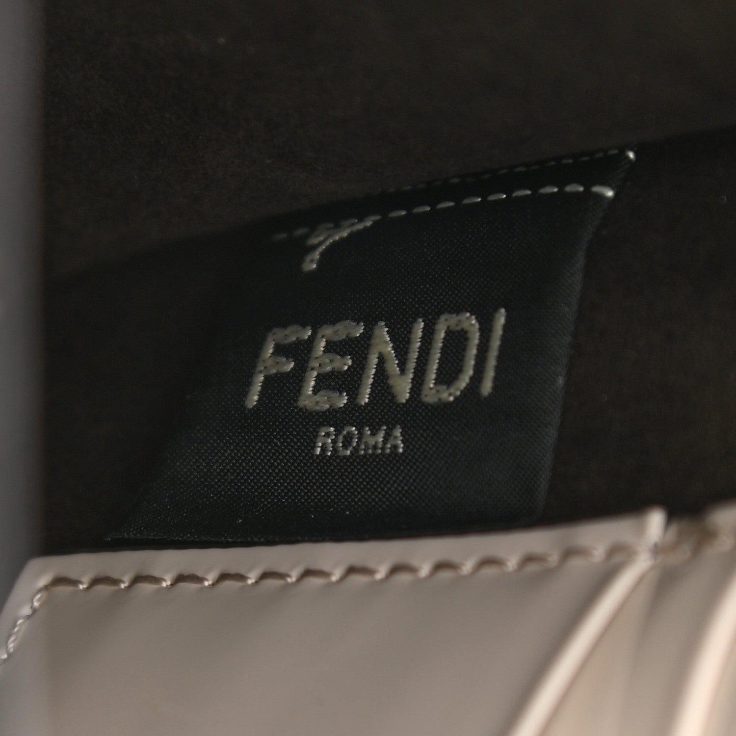 Fendi Vitello Vernice Mou Karligraphy Crossbody Bag Latte 8 of 12