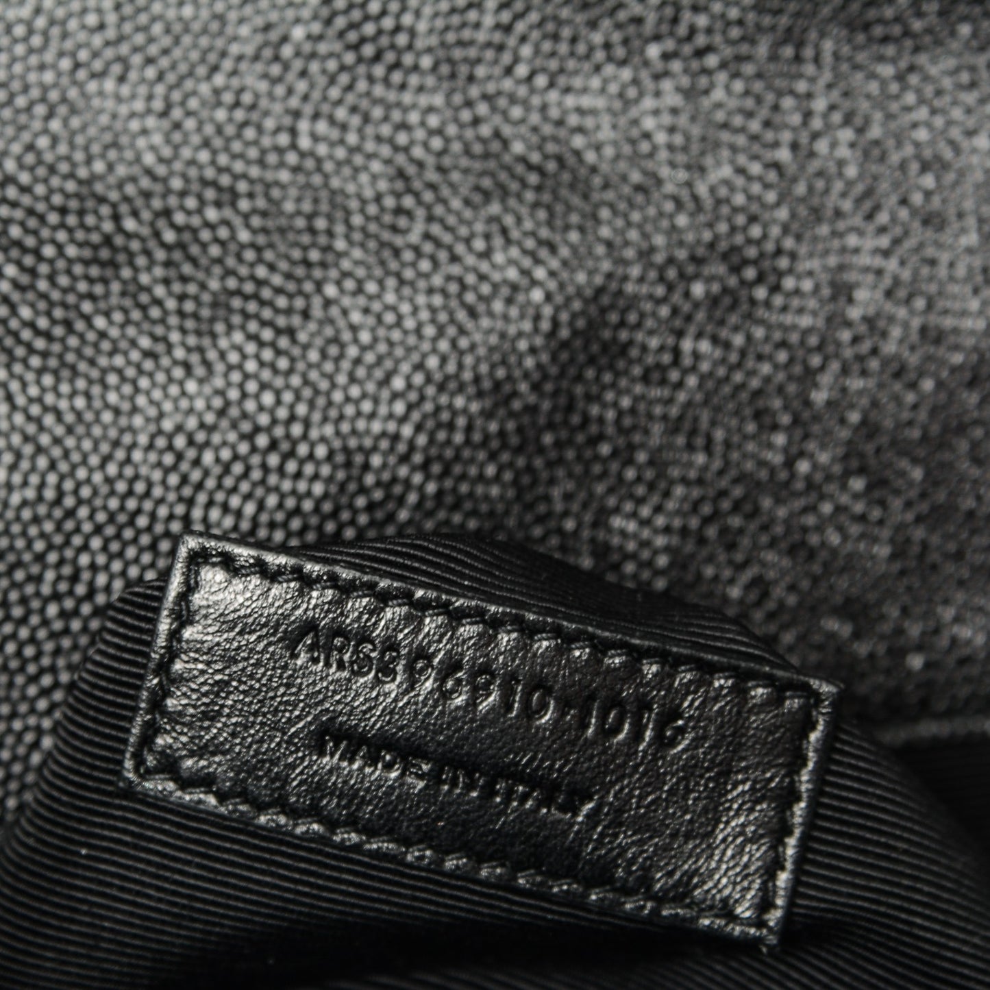 Grain De Poudre Textured Mixed Matelasse Large Triquilt Monogram Monochrome Satchel Black