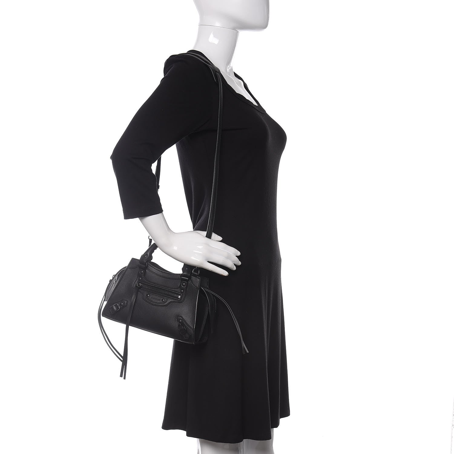 Balenciaga Smooth Calfskin Neo Classic Black Hardware Mini City Black 2 of 9