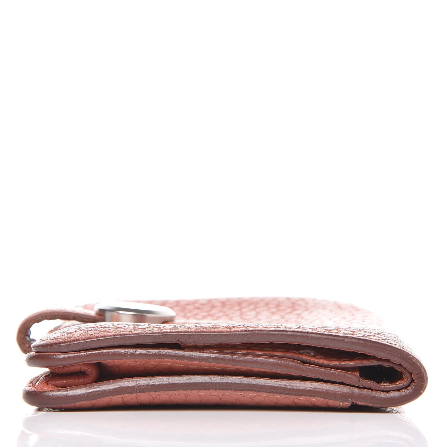 Taurillon Clemence Dogon Card Case Rose Thè