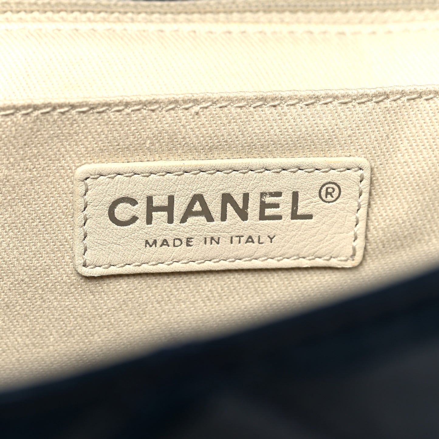 Vinyl Quilted In the Business Flap Bag Navy Blue