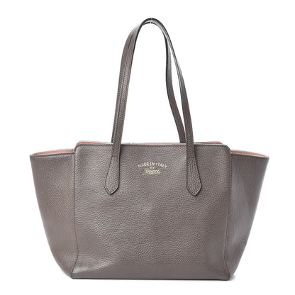 Gucci Dollar Calfskin Small Swing Tote Grey Field Soft Pink 1 of 10