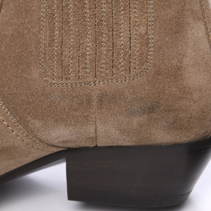 Saint Laurent Suede West Chelsea Boots 35 Sigaro 7 of 10