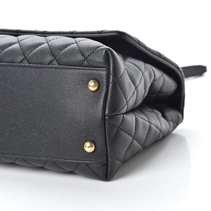 Chanel Caviar Quilted Small Coco Handle Flap Black 10 of 10