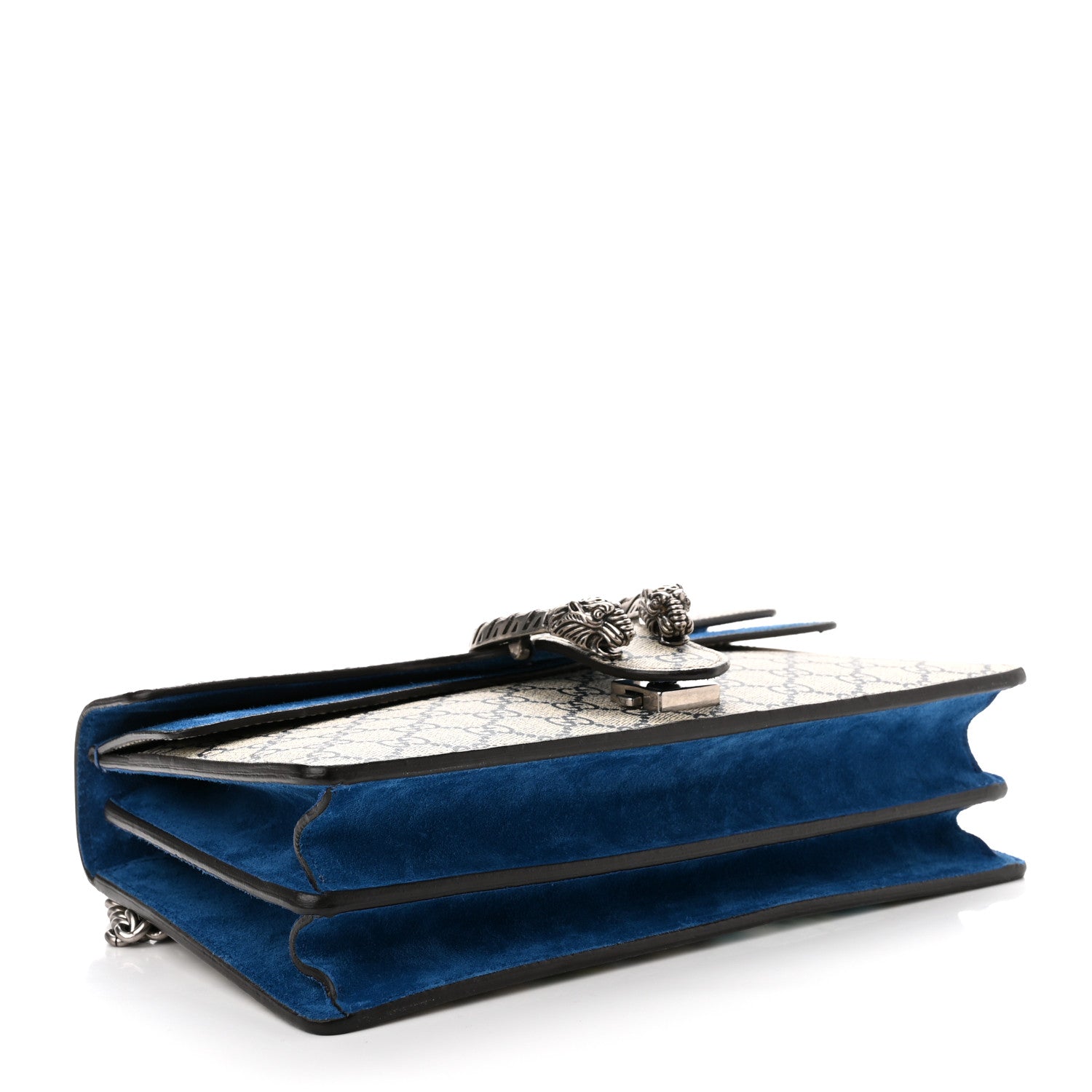 Gucci GG Supreme Monogram Blooms Small Dionysus Shoulder Bag Beige Navy Vintage Blue 4 of 10