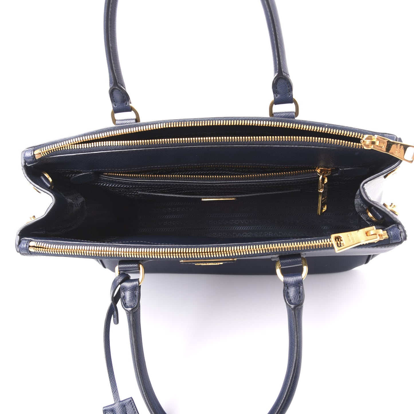 Saffiano Medium Galleria Double Zip Tote Baltico