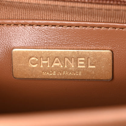 Chanel Caviar Quilted School Memory Top Handle Flap Brown 6 of 10