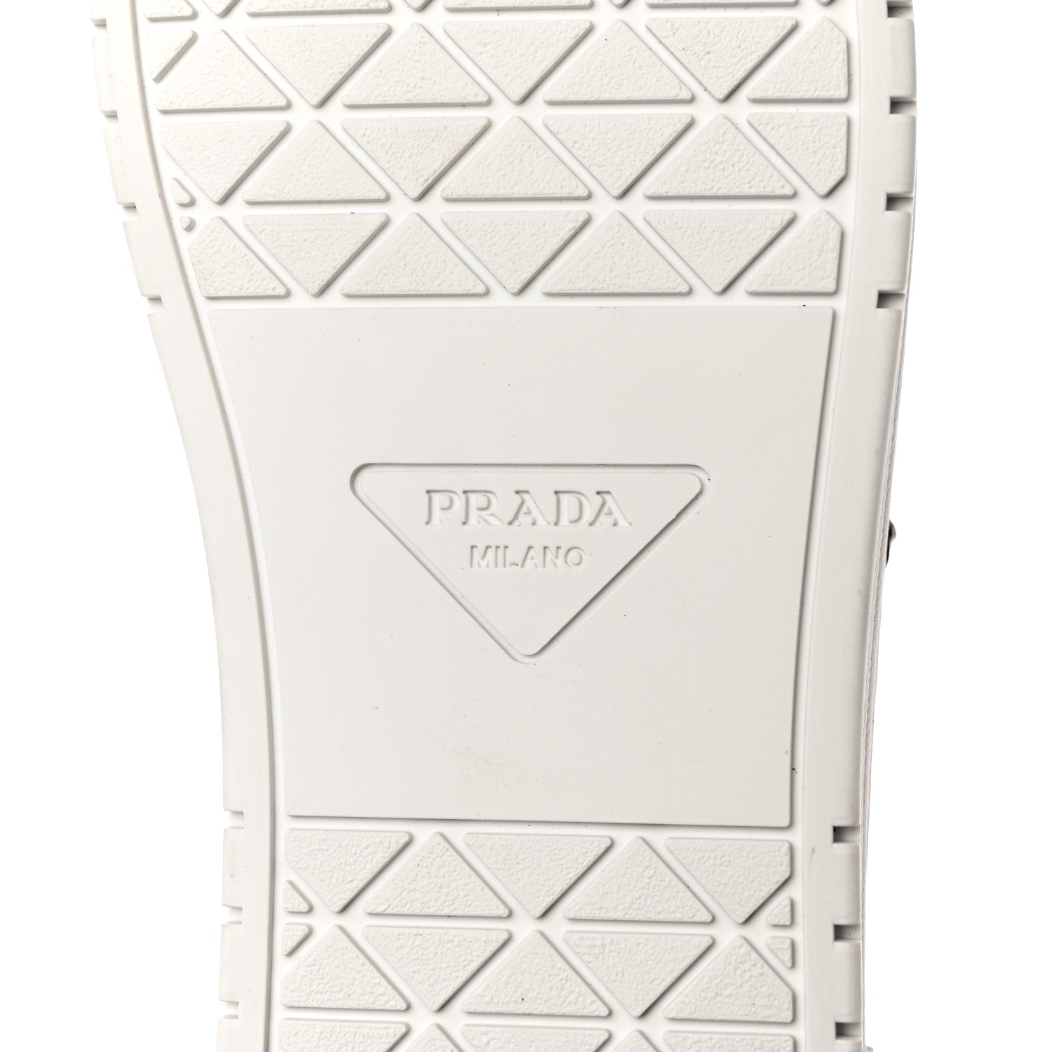Prada Spazzolato Rois Triangle Womens Downtown Low Top 30mm Sneakers 40 Black White 8 of 9