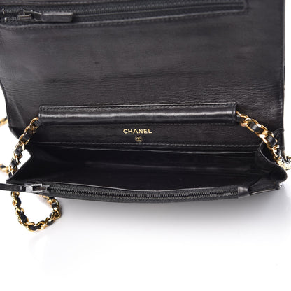 Chanel Patent Timeless CC Wallet On Chain WOC Black 5 of 9