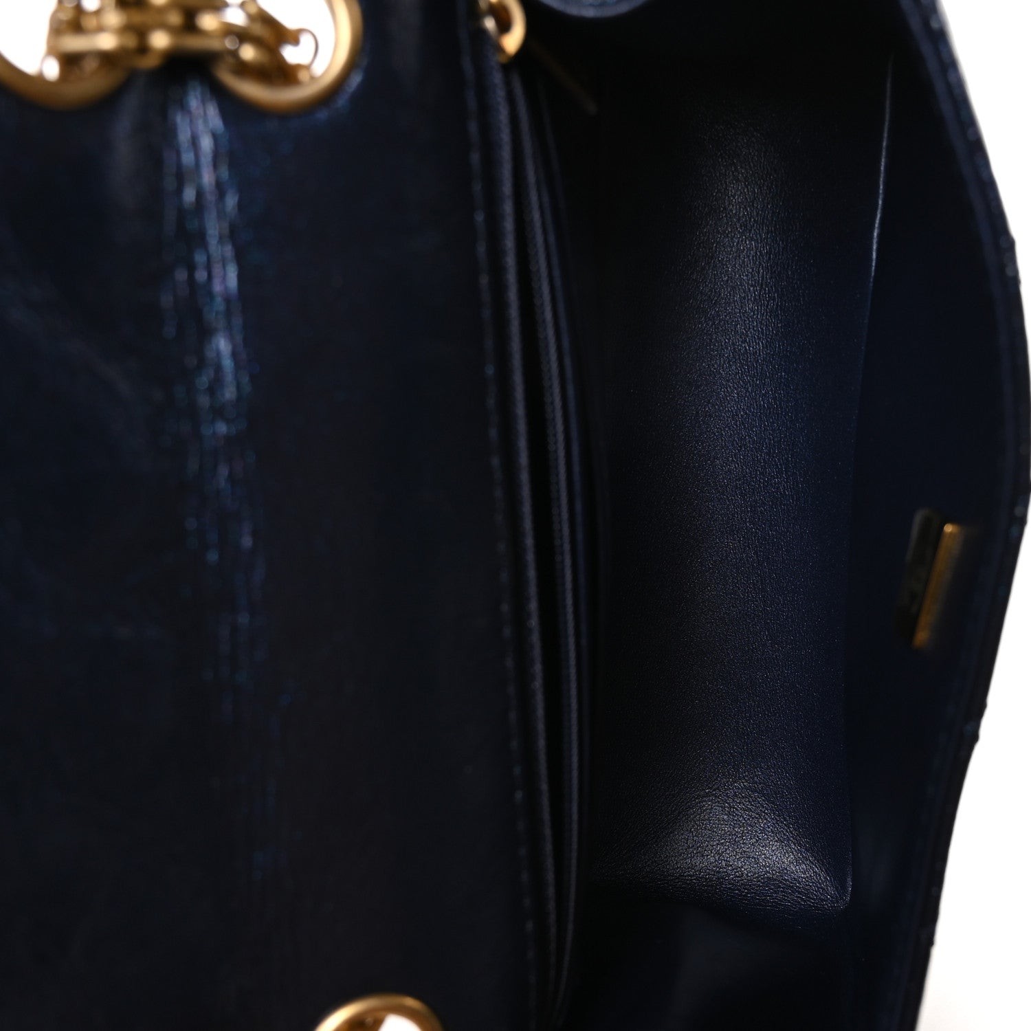 Chanel Iridescent Aged Calfskin Quilted 2.55 Reissue Mini Flap Navy 5 of 11