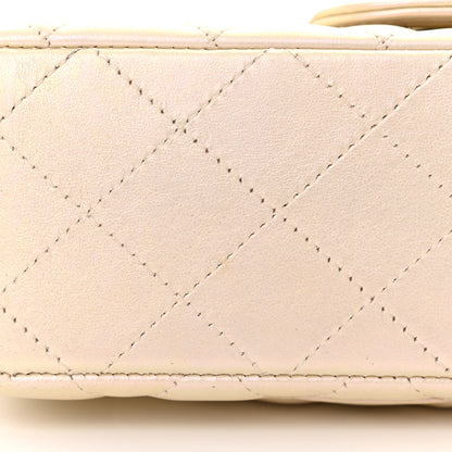 Chanel Iridescent Lambskin Quilted Mini Rectangular Flap Ivory 11 of 13