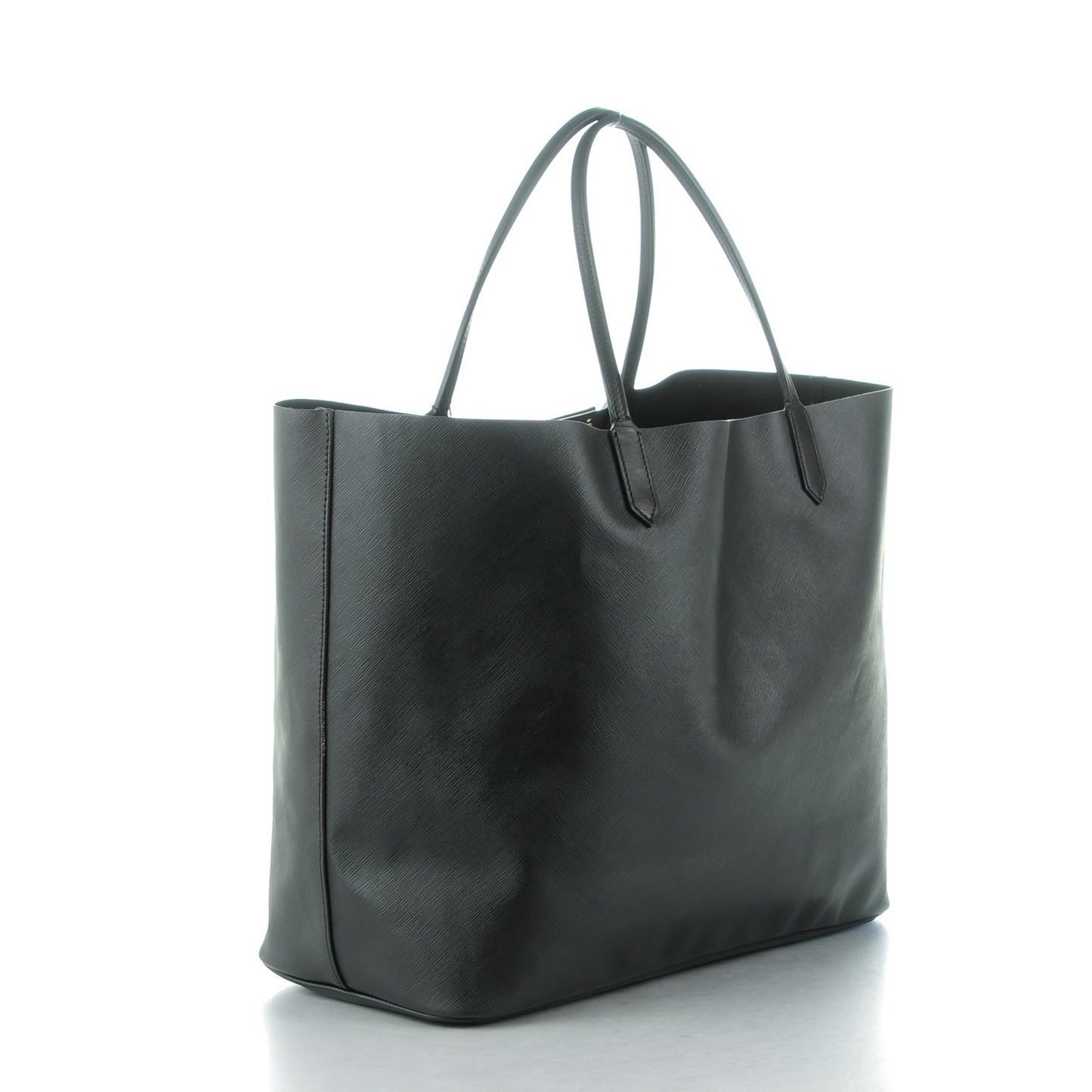 Textured Coated Canvas Pixel Madonna Print Large Antigona Tote Black